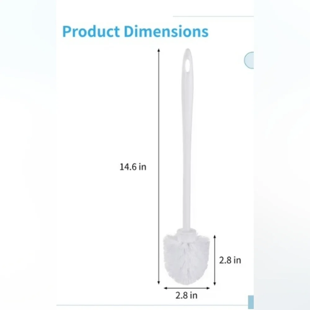 Set of Three - White Space-Saving Cleaning Brush with Hanging Hole